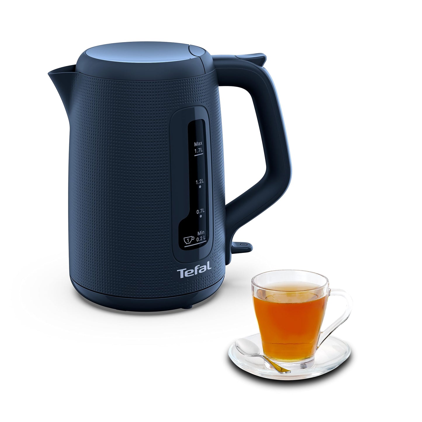 Tefal KO2M04 Morning ūdens vārītājs - elegants dizains, 1,7 l tilpums, liela uzpildes atvere, plats snīpis ar metāla filtru, Wanted Blue