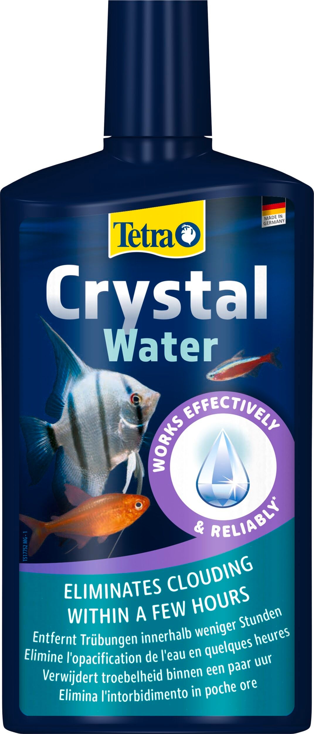 Ūdens dzidrinātājs akvārijam 500 ml – Tetra CrystalWater pret duļķainību kristāldzidram ūdenim