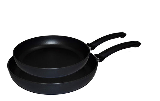 BALLARINI kalti pannas - alumīnija, melnas, ar pretpiedeguma pārklājumu, 2 gabali