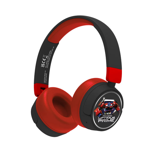 OTL Technologies Transformers Optimus Prime Bluetooth headphones - wireless, foldable, kids-friendly design.