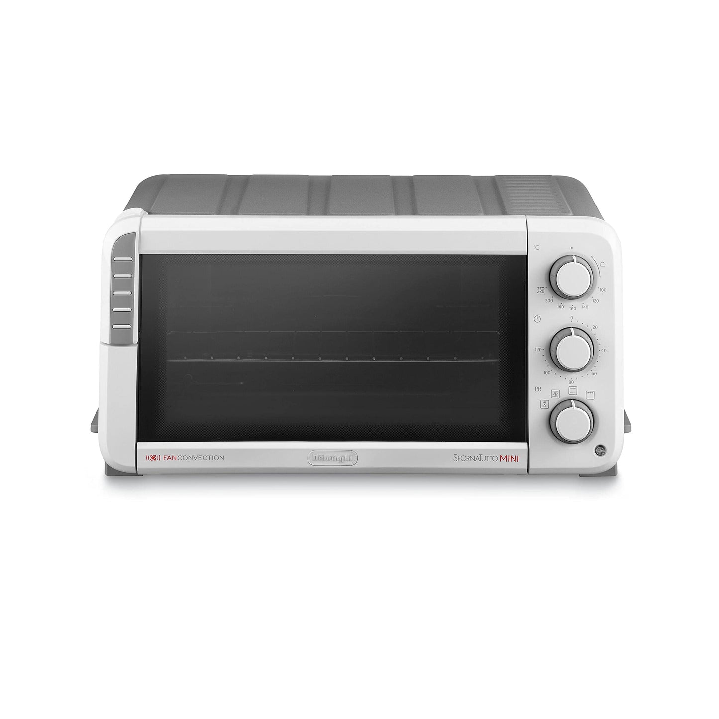 DELONGHI EO12512.WG Sfornatutto Mini, 1400 W, 12 litri, plastmasa, balts / melns
