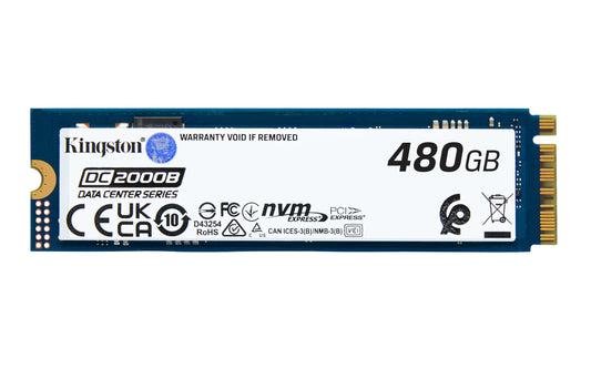 Kingston DC2000B PCIe 4.0 NVMe M.2 2280 480G SSD - High-speed storage, durable design, ideal for enterprise use.