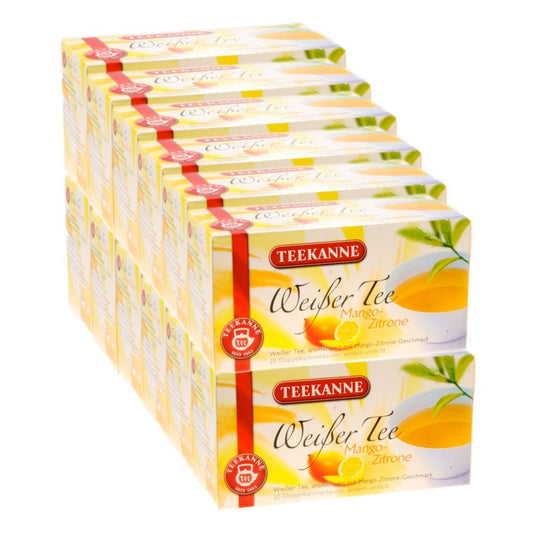 Baltā tēja ar mango un citronu TEEKANNE, 12 tējas maisiņi