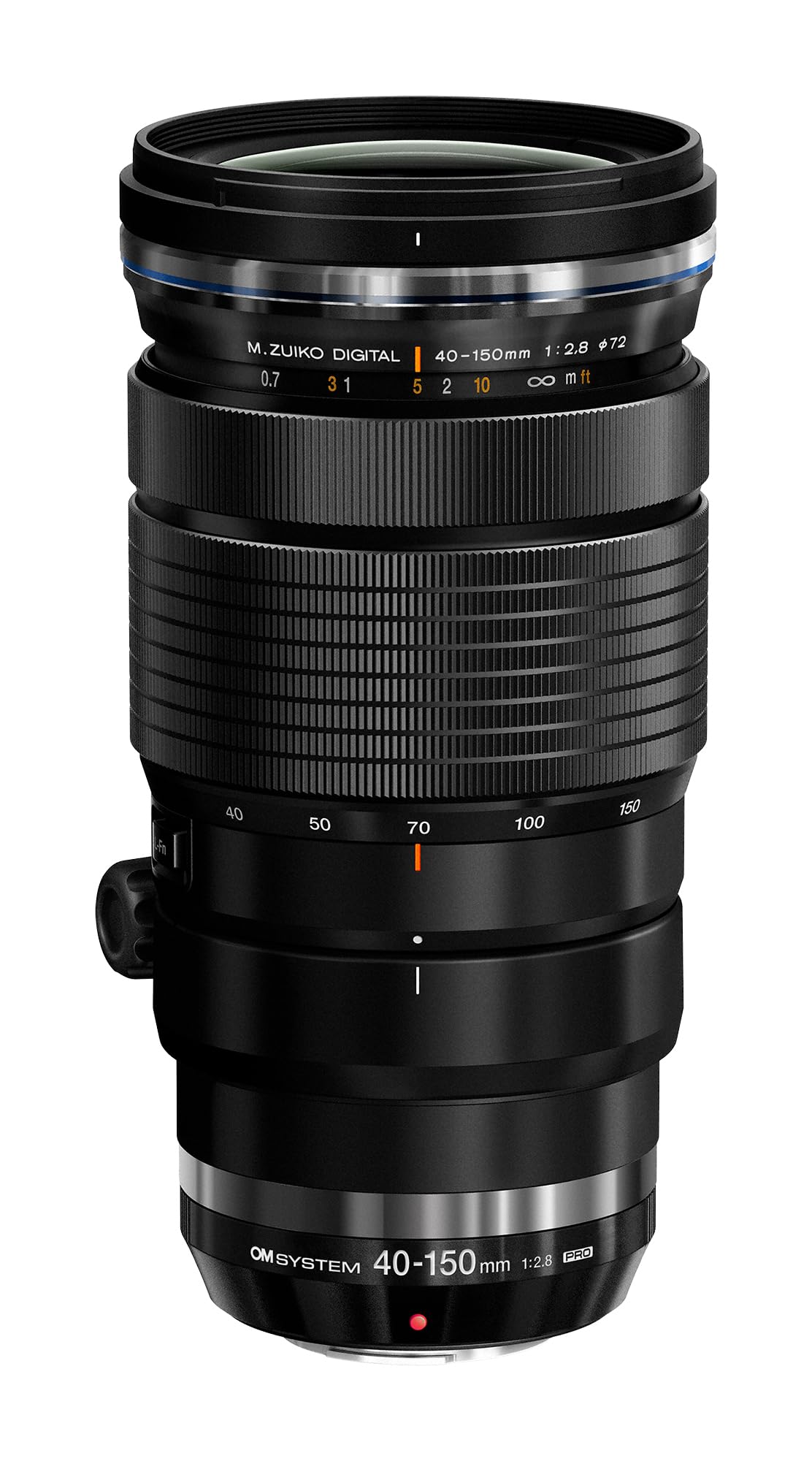 OM SYSTEM M.Zuiko Digital ED 40-150mm F2.8 PRO objektīvs, telezoom, piemērots visām MFT kamerām (Olympus OM-D & Pen modeļiem, Panasonic G sērijai), melns