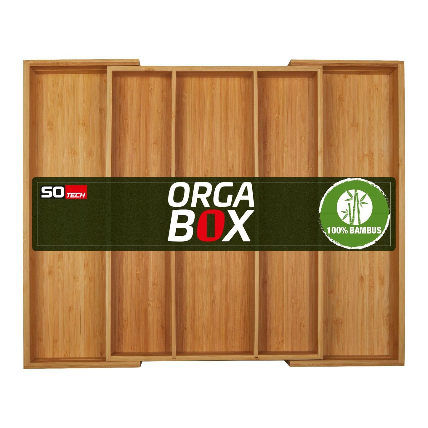 Bambusa galda piederumu kaste Orga-Box UNIVERSAL, regulējama, 470 mm