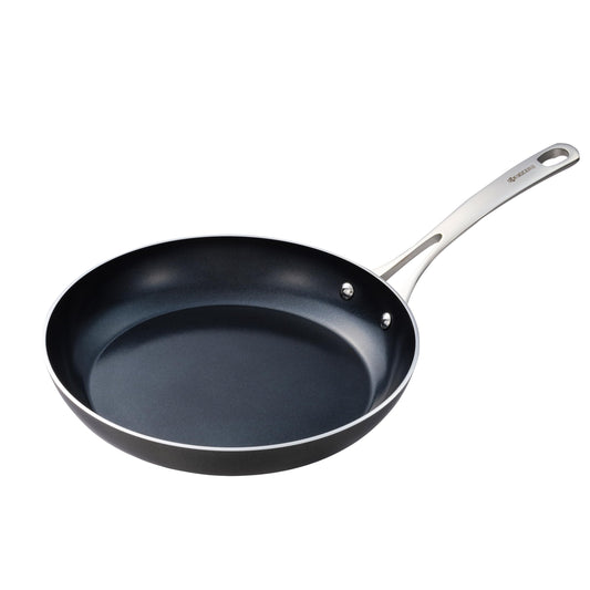 Kyocera keramikas panna - 26 cm, nelipīgs pārklājums, nerūsējošā tērauda rokturis, bez PFAS/PTFE, antracīta krāsā