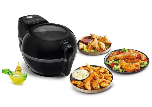 Tefal FZ7228 ActiFry Extra - 1550W AirFryer, 1.2kg capacity, high-speed air flow, timer, energy-saving, healthy oil-free frying, black.