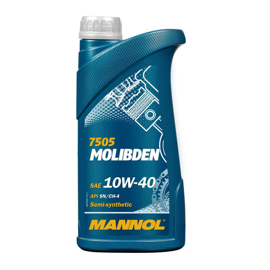 MANNOL Molibden Benzīns 10W40 SL/CF 1L motoru eļļu pudele