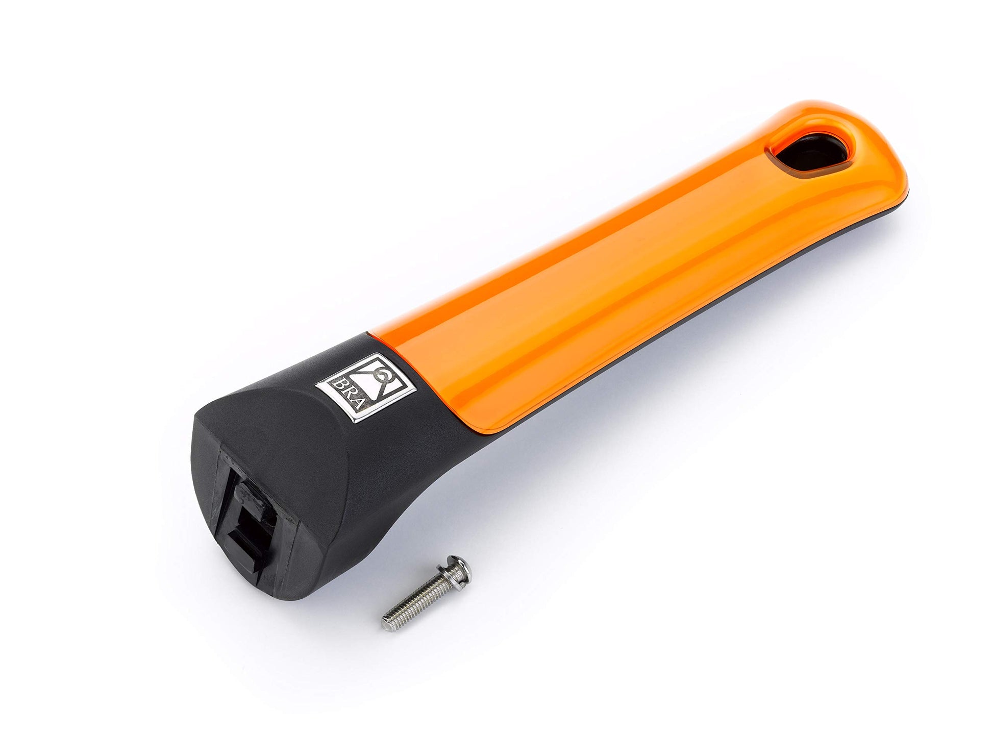 BRA Efektīvs oranžs pannas roktura aizvietotājs, pelēks, 18 - ergonomisks, izturīgs, viegli uzstādāms.