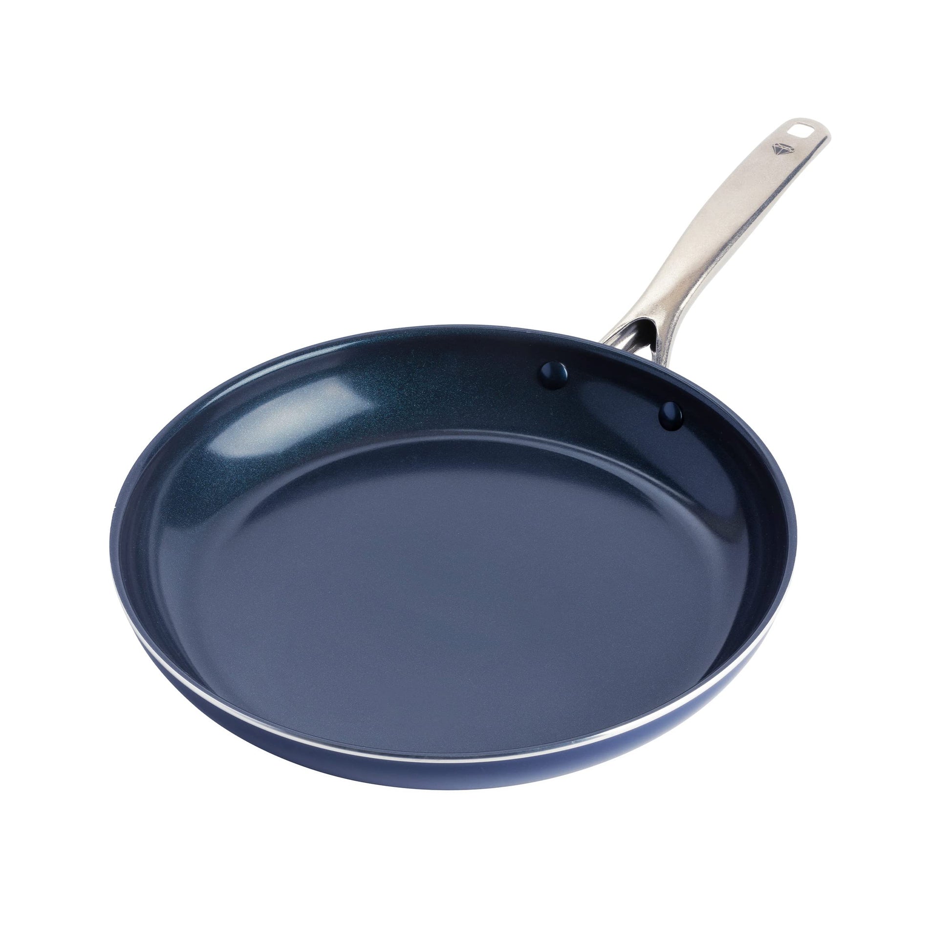 Blue Diamond Cookware 28 cm frying pan - non-stick ceramic, PFAS-free, induction compatible, dishwasher and oven safe, blue