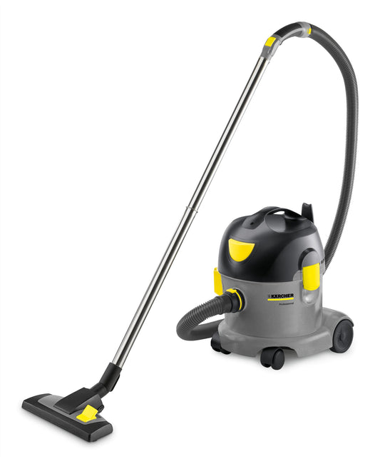 Kärcher T 10/1 sausais putekļsūcējs - 700W, 22 kPa, 10L tvertne, 2m šļūtene, kombinētā grīdas sprausla, flīsa filtra maiss
