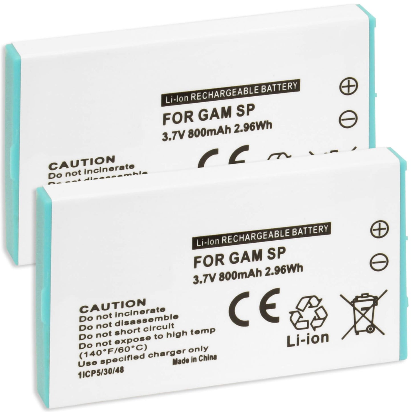 Nintendo Gameboy Advance SP (GBA SP) akumulators, 2 gab., aizstāj oriģinālos Nintendo AGS-001, AGS-003 akumulatorus
