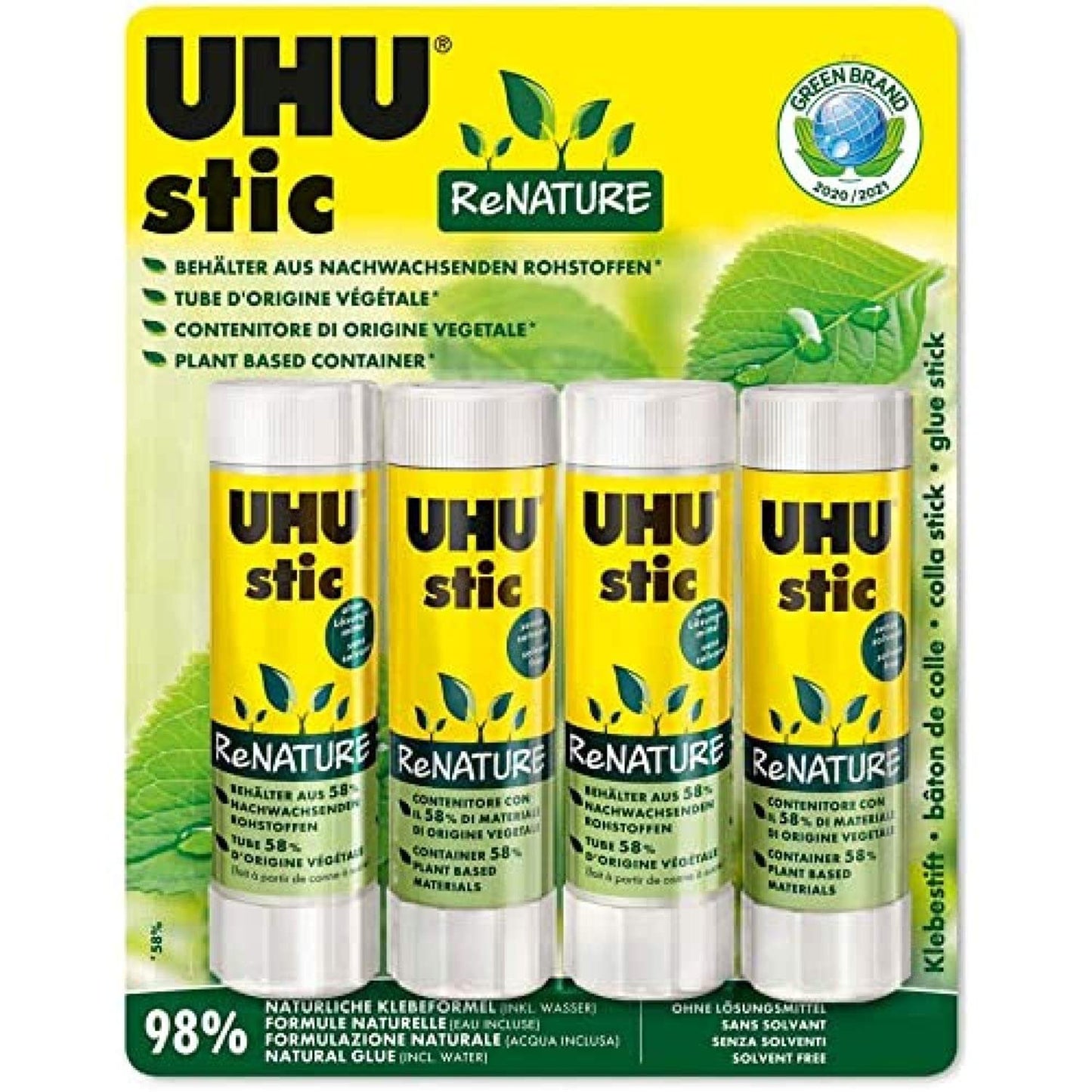 Līmes stienis UHU stic ReNATURE 4x40g