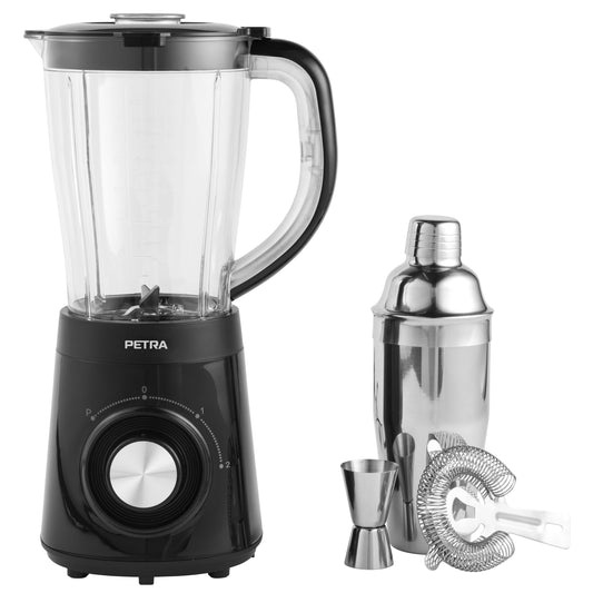 Petra PT5619VDE kokteiļu miksera komplekts - stacionārais mikseris, 2 ātrumi, nerūsējošā tērauda asmens, 1,5L, 500W