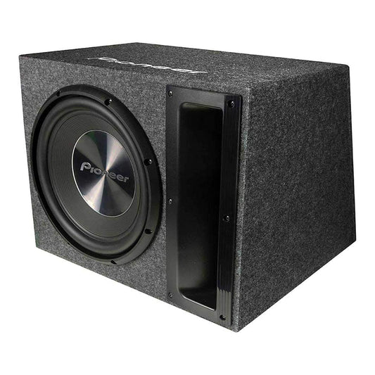 16. Pioneer TS-A300B bassreflex korpusa subwoofers (1500 W), IMPP membrāna optimizētai basu atskaņošanai, nepārtraukta izejas jauda 500 W