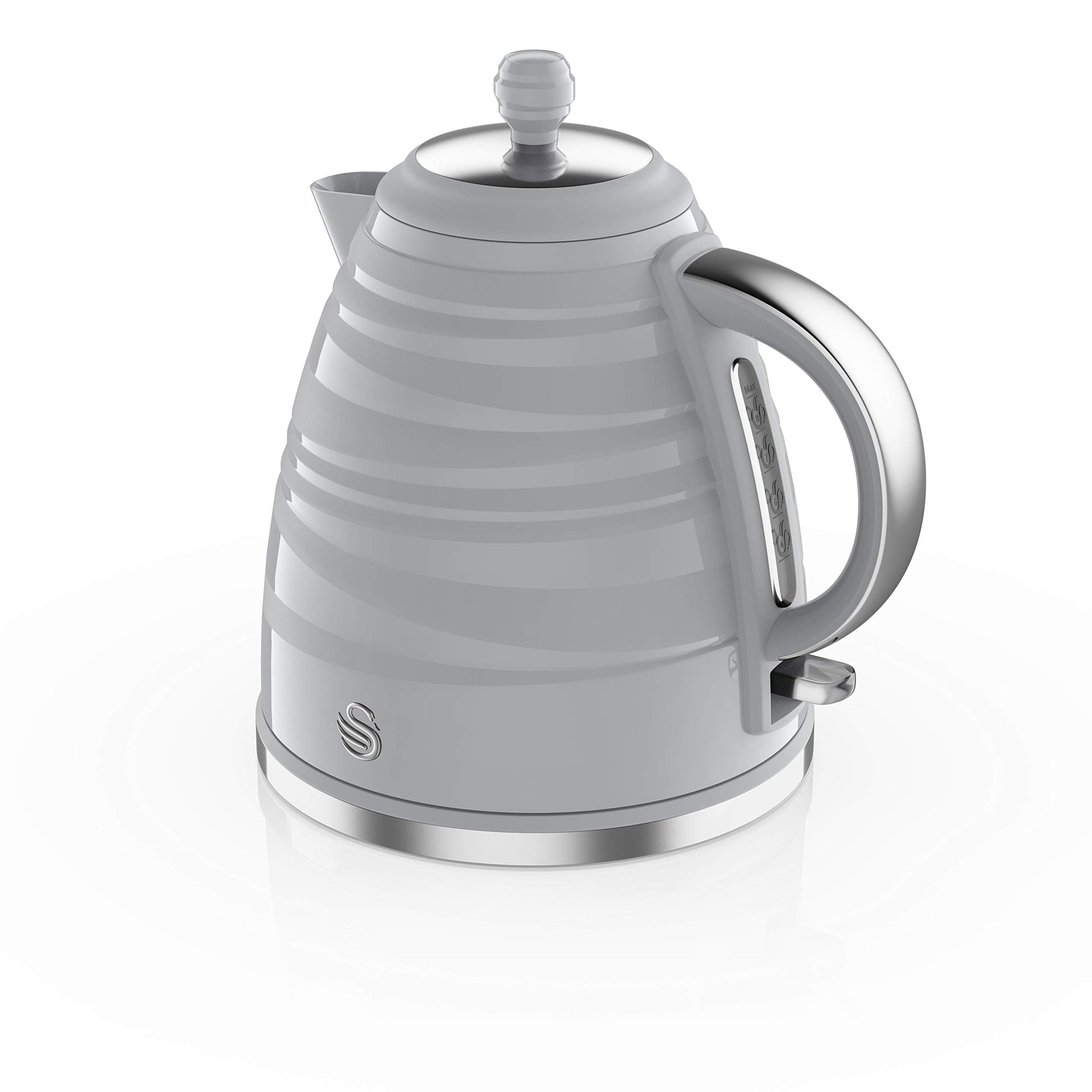 Swan SK31050GRN Symphony Kettle - 1.7L capacity, 3000W rapid boil system, sleek gray design.