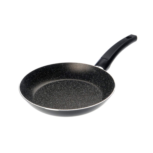 Alluflon Tradition Itālijas panna - 24 cm black aluminum frying pan with non-stick coating and ergonomic handle
