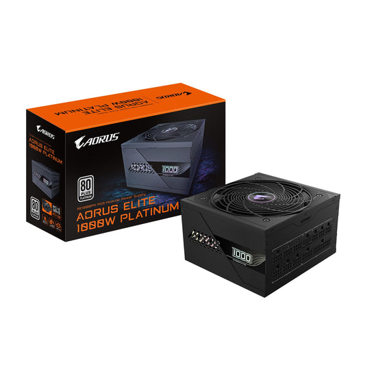 GIGABYTE Aorus Elite P1000W - PCIe 5.0, 80 Plus Platinum, fully modular, 120mm fan, ATX 3.0 compatible, EU plug