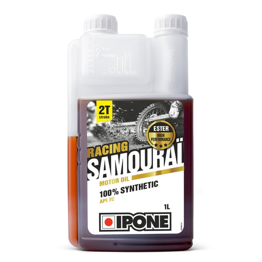 IPONE – Samourai Racing zemeņu motorolie ZT motociklu – pilnīgi sintētiska ar esteru – augstas veiktspējas smērviela – 1 litra dozators