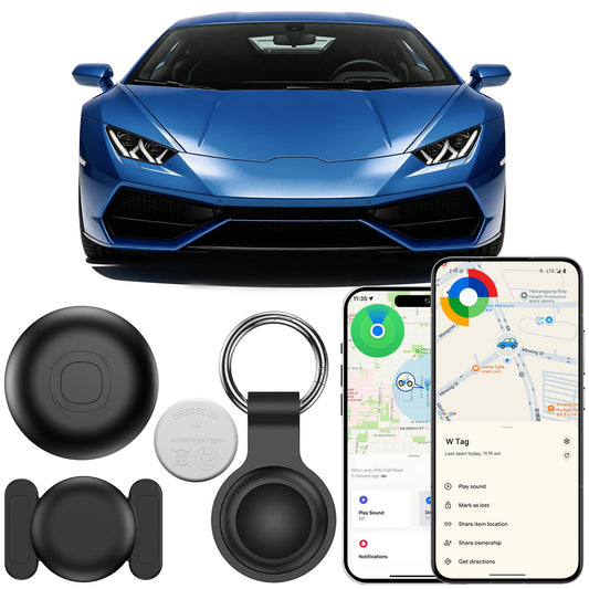 GPS izsekotājs automašīnai CMINGKEJI – magnētisks, bez abonementa, reāllaika izsekošana, ilgmūžīgs akumulators, IP68, slēpts, melns