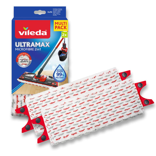 Mikrošķiedras mopu uzlikas Vileda Ultramax Power, 2 gab.