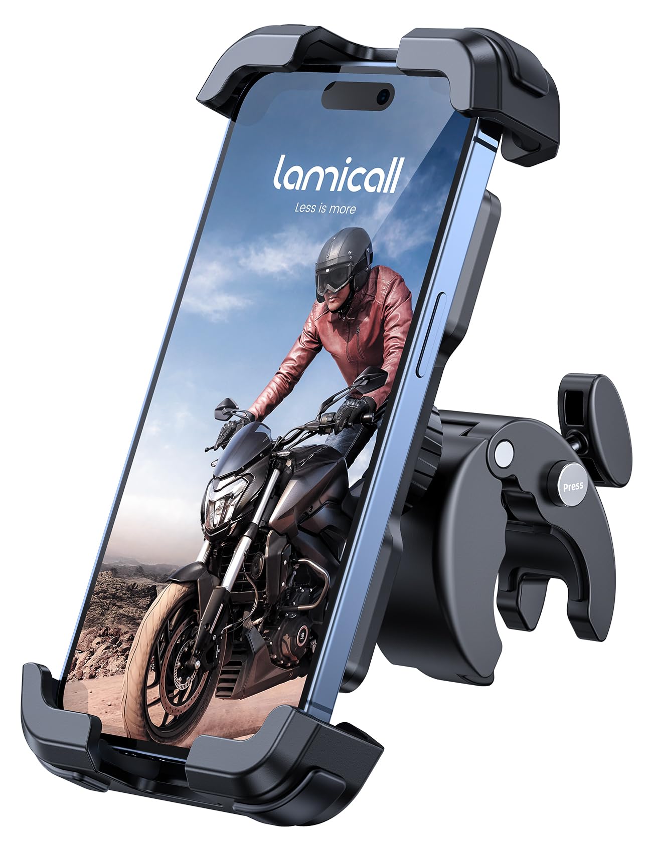 Tālruņa turētājs motociklam Lamicall BP07, velosipēda stūrei, uzlabots