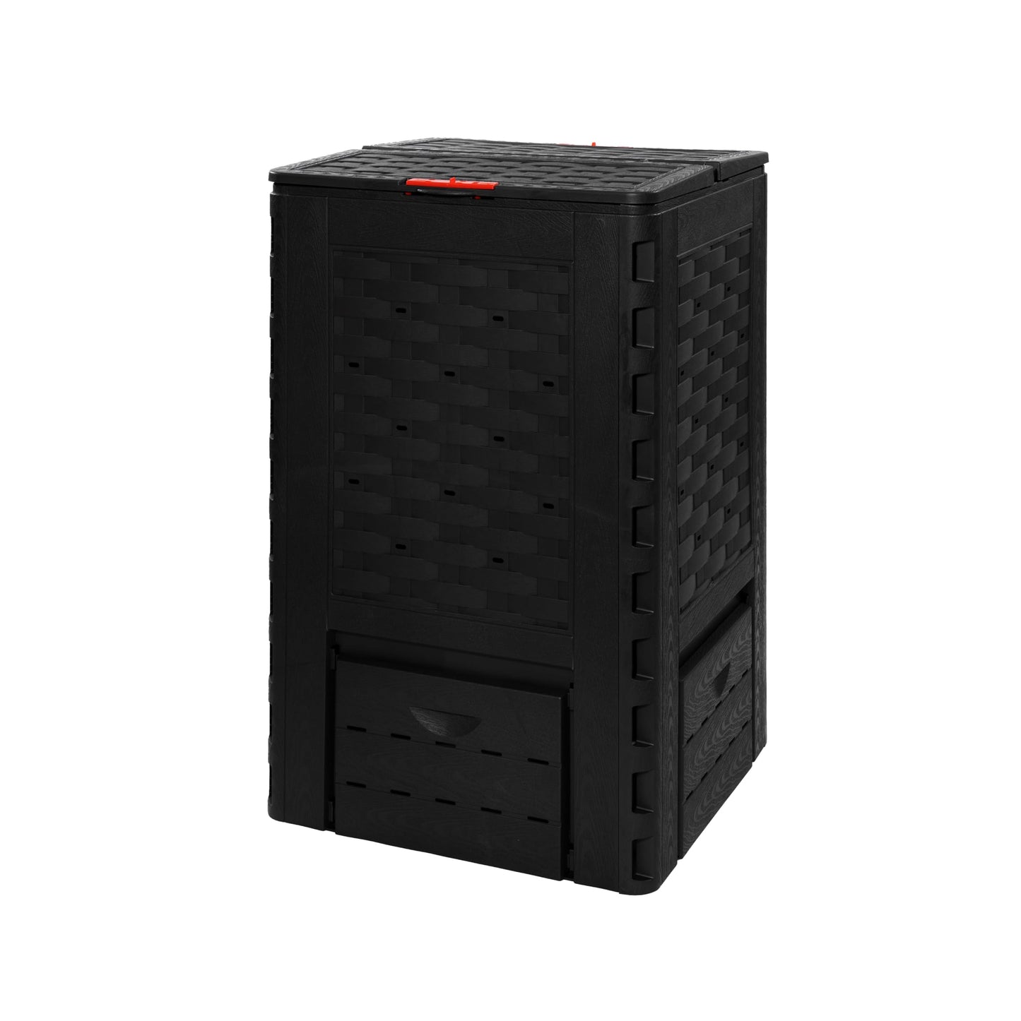 Thermoquick ātrais kompostētājs no koka Black-Line 400 L (garums x platums x augstums 65 x 65 x 101 cm, krāsa melna, viegla salikšana ar ievietošanas sistēmu, ērta izņemšana) 440020-015