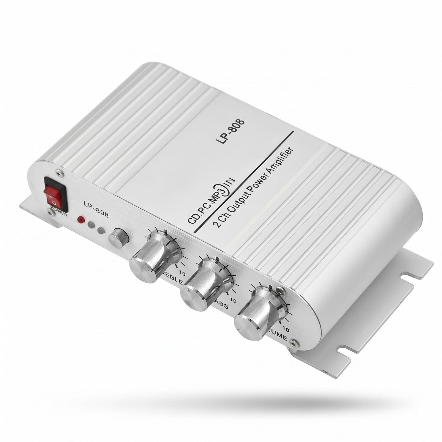 Auto pastiprinātājs, 20W 2 kanālu HiFi stereo bass jaudas pastiprinātājs, digitāls amp auto motociklam mājai