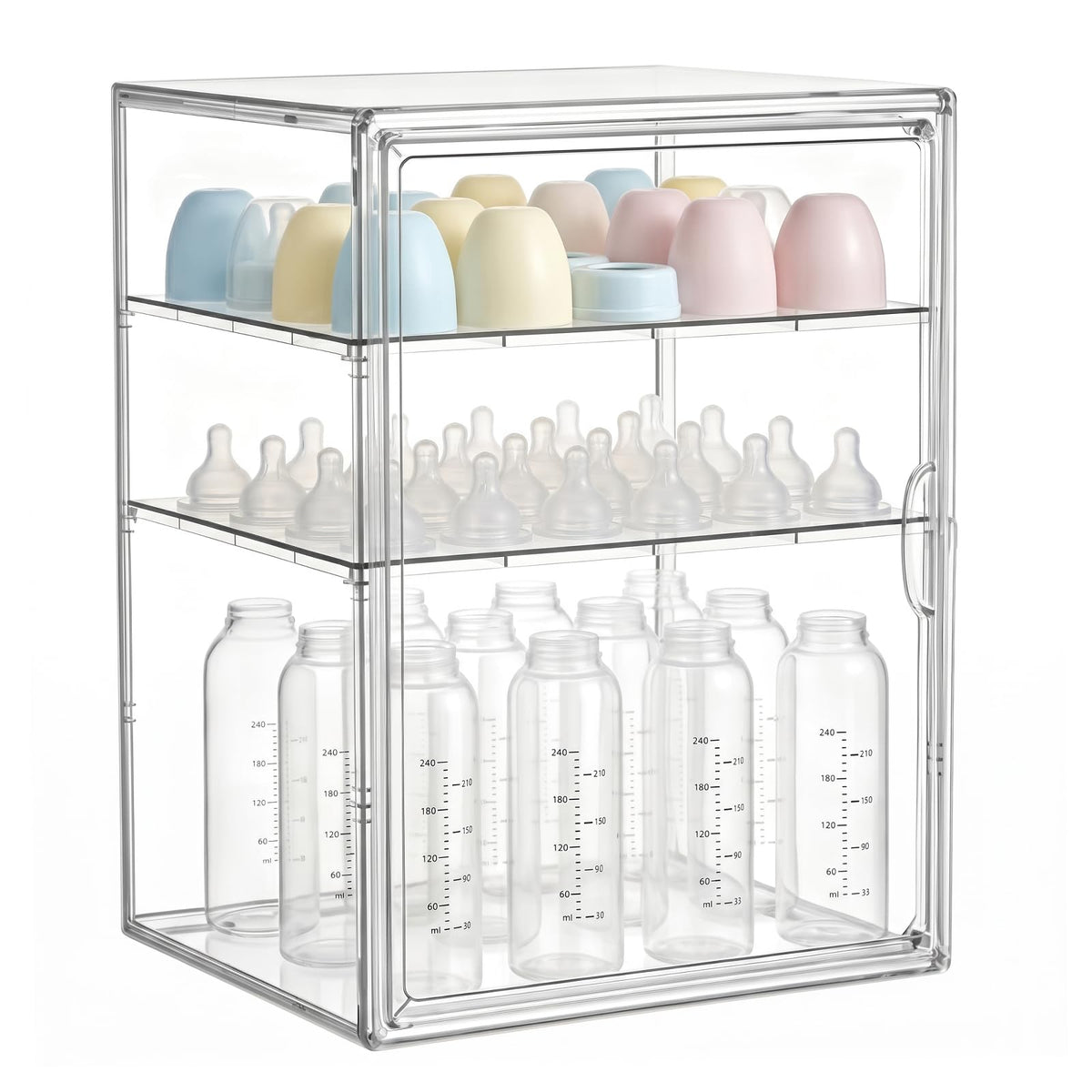 Zīdaiņu pudelīšu organizators Peelanmall ar magnētiskām durtiņām, 40 x 25 x 30 cm, saliekams