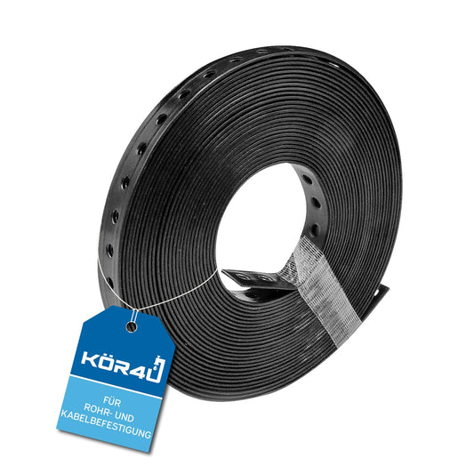 Montāžas perforētā lente kör4u 19mm x 10m, perforēta lente, kabeļiem, caurulēm, stiprināšanas lente