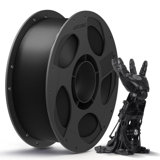 PLA kvēldiegs 1.75mm 1KG melnā krāsā, ANYCUBIC, viegli drukājams un izturīgs