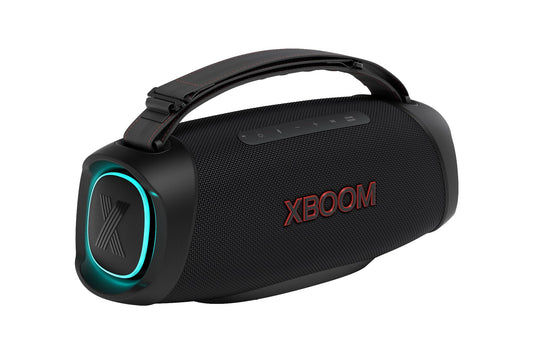 LG XBOOM Go DXG8T, portatīvais Bluetooth skaļrunis (120W, Google Assistant, Siri, apgaismojums), melns