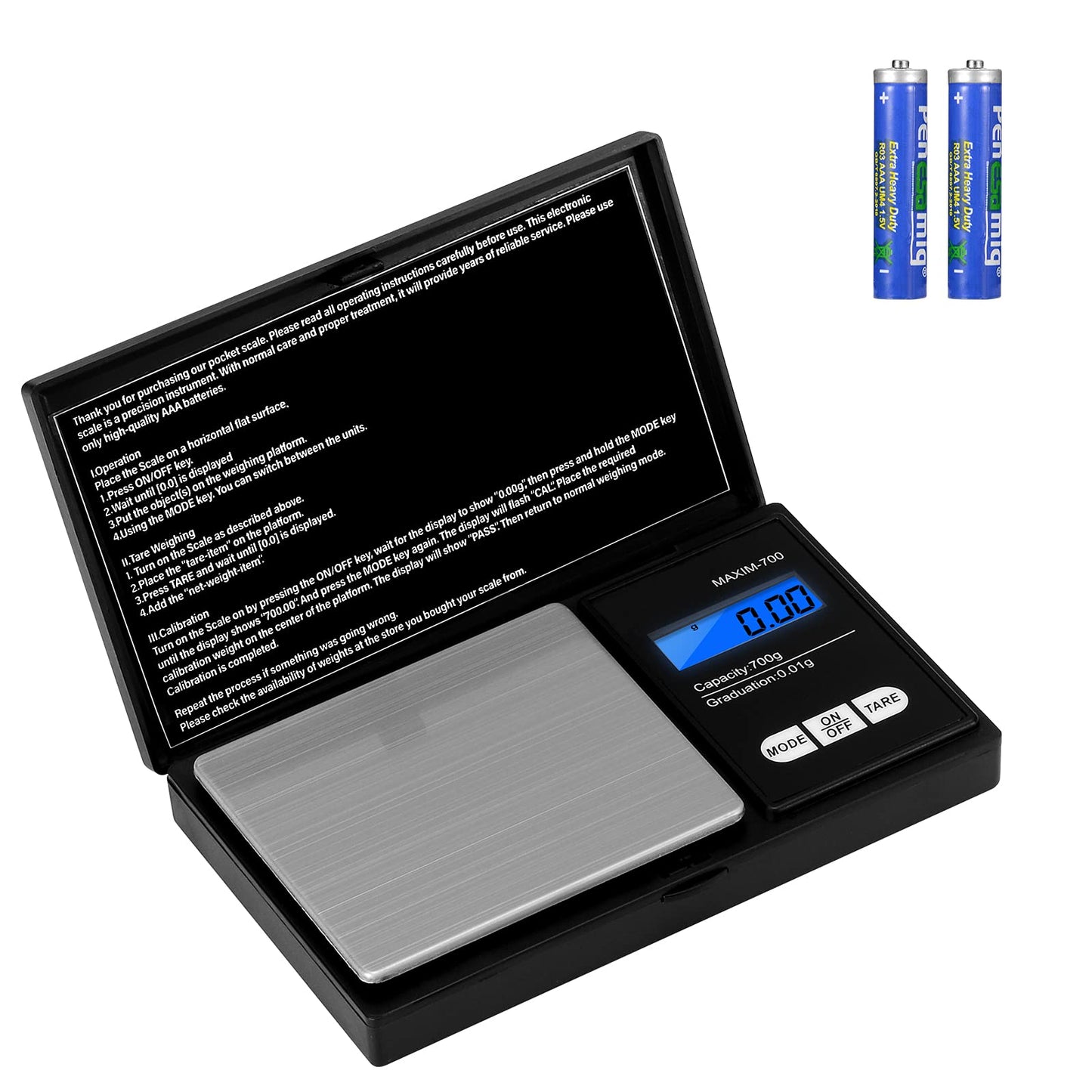 Aurora & Tithonus virtuves svari 700 g - plastmasa, precision kitchen scale, sleek design, easy-to-read display