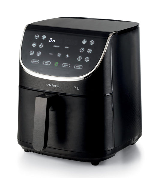 Ariete Airy Fryer 7L 4627 - 7L capacity, 60 min timer, LCD touchscreen, 12 cooking levels, Max Crisp, 200°C, 1700W, black