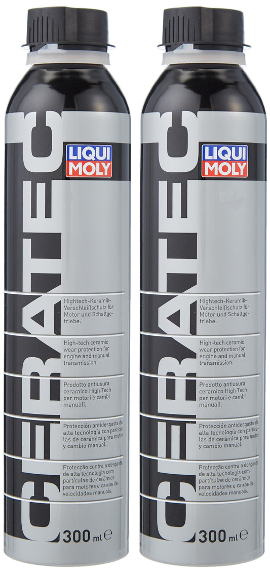 Motora piedeva LIQUI MOLY Öladditiv Cera Tec 2 x 300 ml, keramikas nodiluma aizsardzība benzīna un dīzeļdzinējiem, mazāka berze, klusāka darbība