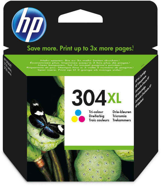 HP 304XL - oriģinālā augstas ietilpības krāsu kasetne HP DeskJet 26xx, 37xx, ENVY 50xx printeriem