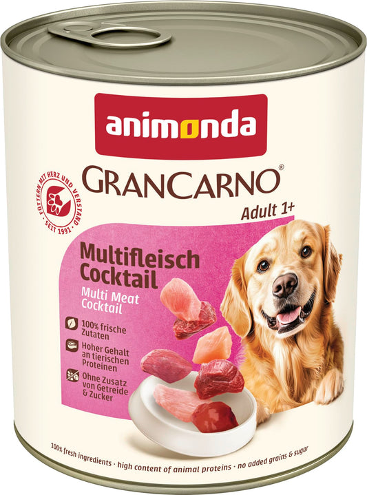 animonda GranCarno Adult Multifleisch-Cocktail 6 x 800 g | mitrā barība suņiem pieaugušiem suņiem bez graudiem