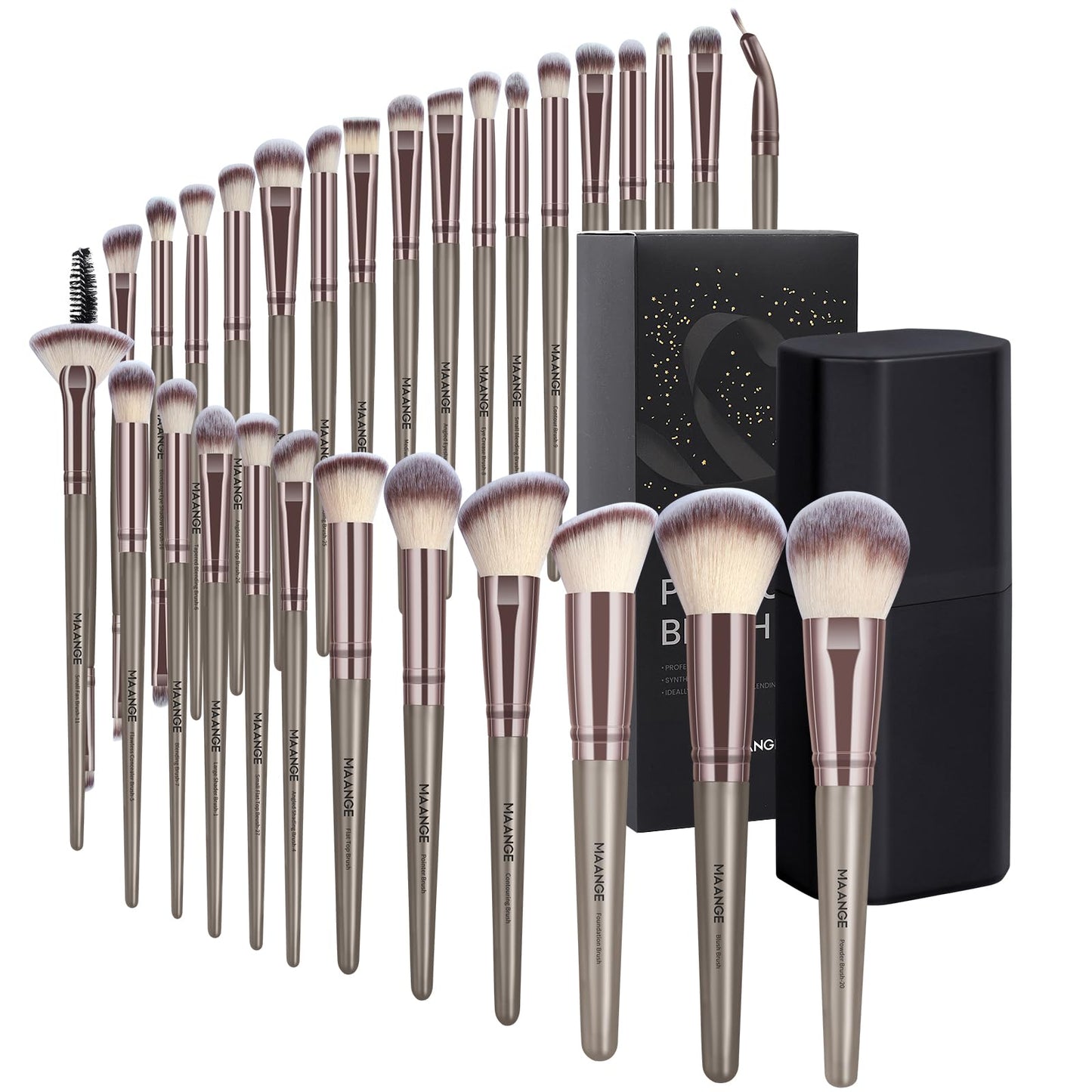 MAANGE make-up otu komplekts, 30 daļu, otiņas tonālajam krēmam, pūderim, vaigu sārtumam, konsīlerim, konturēšanai, profesionāls acu un sejas kosmētikai