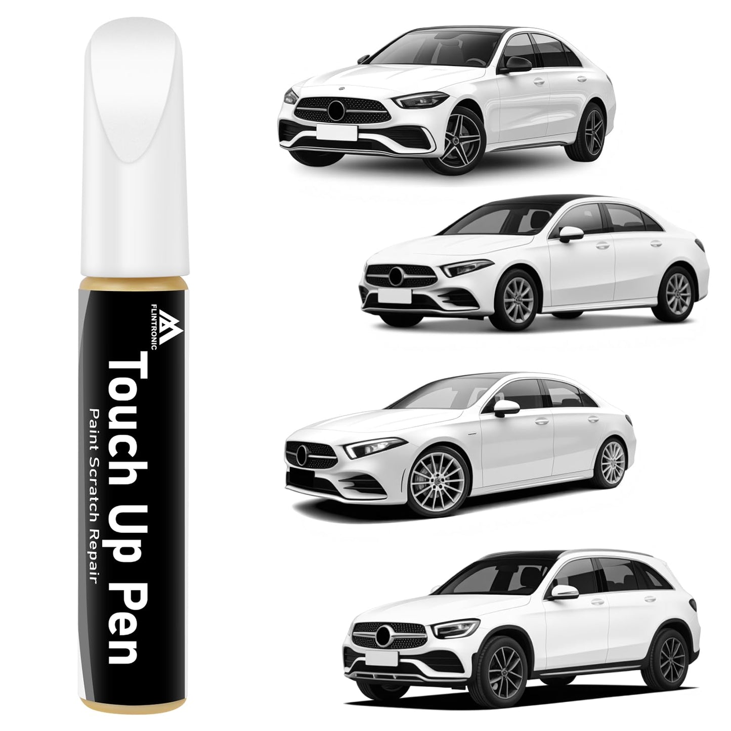 Auto krāsas labošanas zīmulis flintronic LC9A/0Q, balts, 12 ML, metāliska remonta krāsa