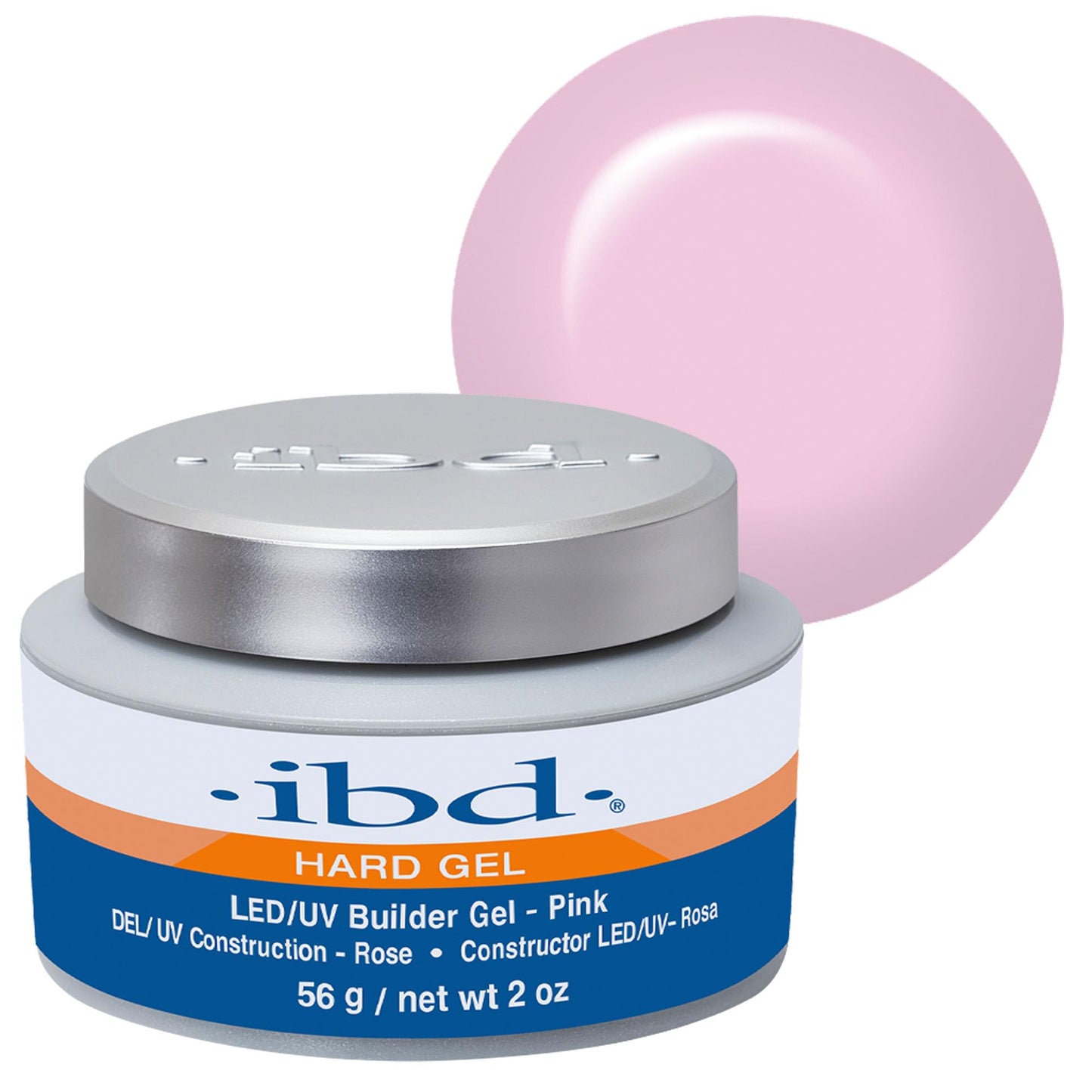 IBD Hard Gel LED/UV Builder Gel Pink, 1 iepakojums (1 x 56 g), MADE IN USA, nagu modelēšanas gēls mājas lietošanai, HEMA-FREE