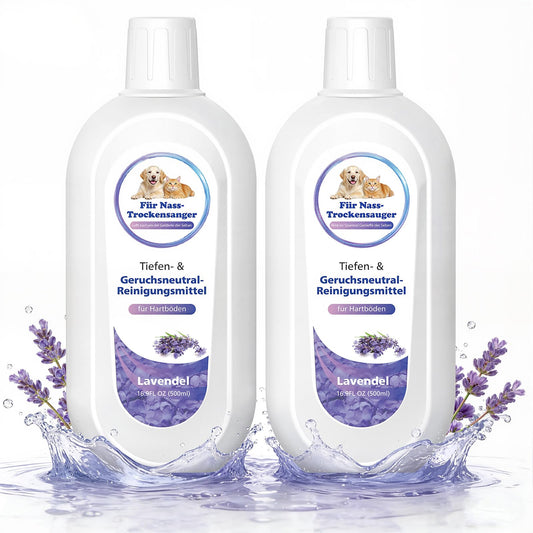 Lavandas aromāta grīdas tīrīšanas līdzeklis 2er-Pack 500mL, saderīgs ar Tineco Floor One S3/S5/S6/S7, mazputojošs un neatstāj svītras