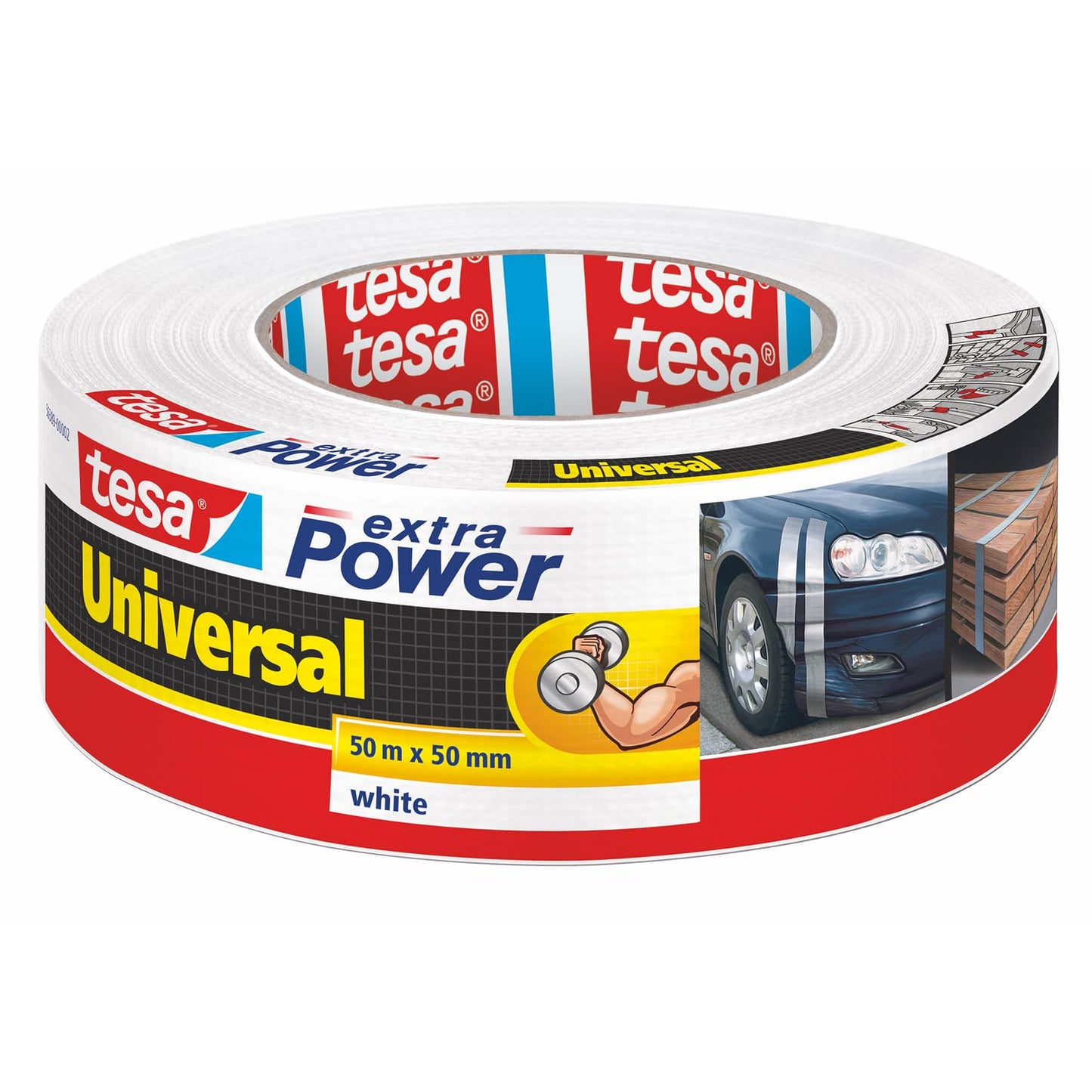 tesa extra Power Universal auduma lente - balta - 50 m x 50 mm