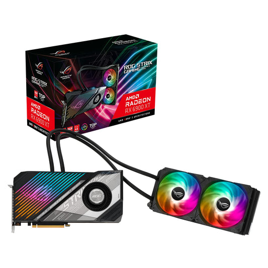 ASUS ROG Strix LC Radeon RX 6900 XT - 16GB GDDR6, PCIe 4.0, 2525MHz, 16000MHz, high-performance gaming graphics card