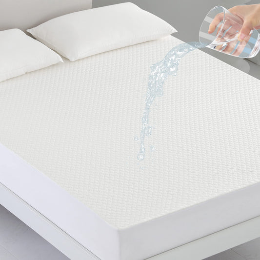 Komforta virsmatracis 90x200 cm - elpojošs, hipoalerģisks un pretputekļu ērcītēm, mikrošķiedra, 800 g pildījums, neslīdoša pamatne ar gumijām