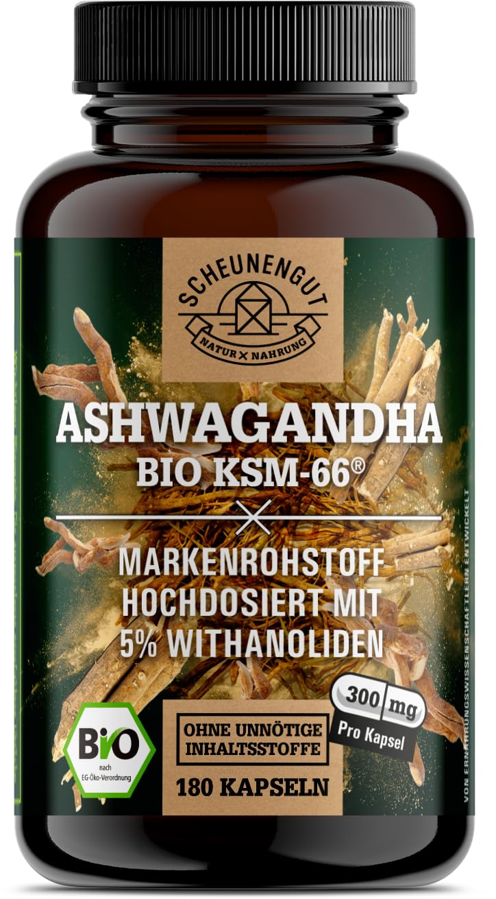 Ašvaganda KSM-66 - augstas devas ašvagandas kapsulas - Bio DE SCHEUNENGUT®
