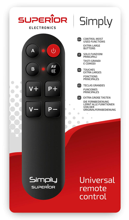 Vienkārša Universāla Lielā Taustiņu Tālvadība 2 Ierīcēm - Superior Electronics SUPTLB001