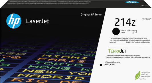HP 214Z Toneris - Laserjet, autentisks, īpaši liela ietilpība, melns, augstas kvalitātes drukāšanai.