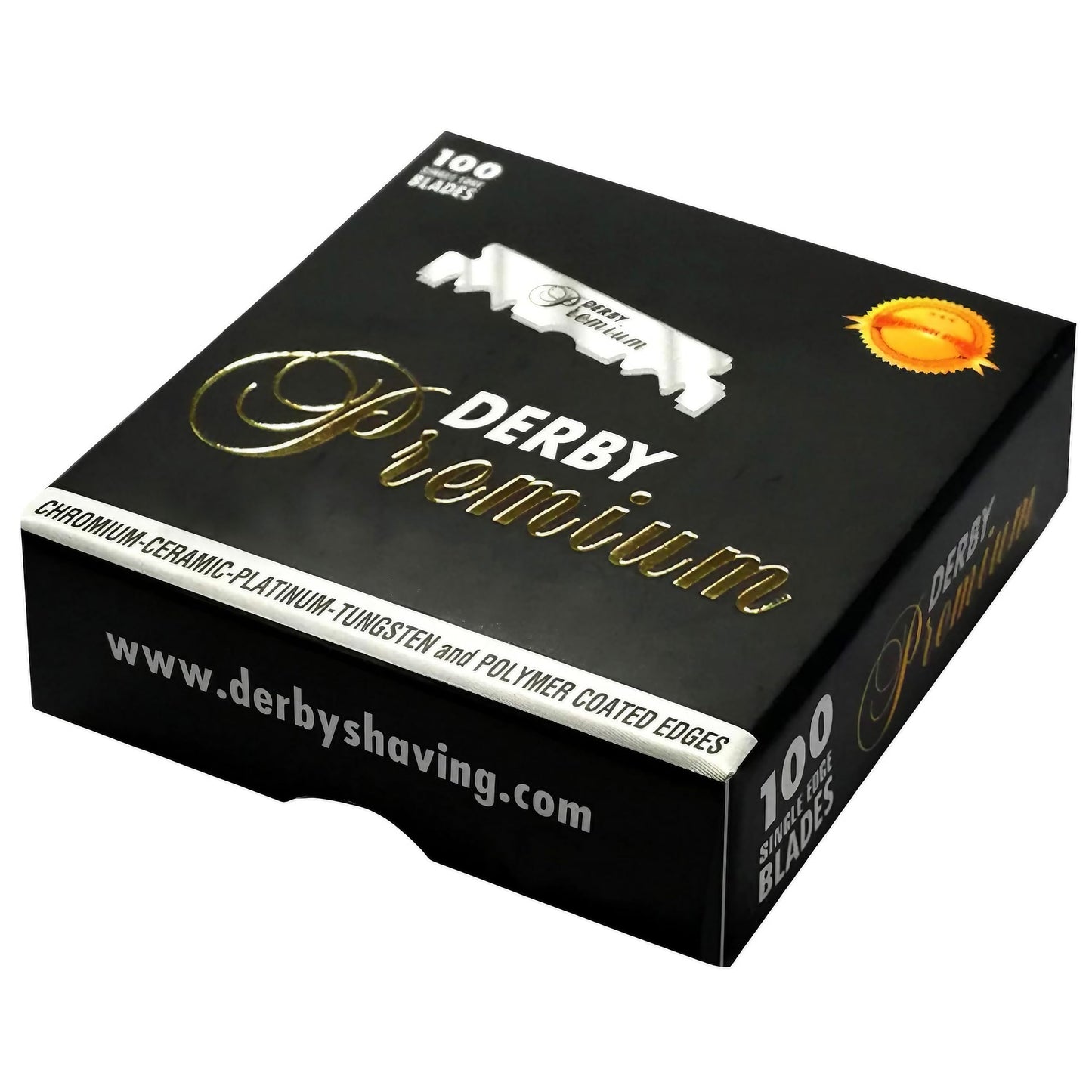 Vienasmeņa skūšanās asmeņi Derby Premium, 100 gab. (1 iepakojums)