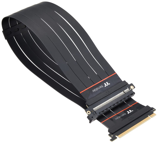 Thermaltake PCI Express pagarinātājs - melns, PCI-E 4.0, 16X, 60cm, uzlabota savienojamība un veiktspēja.
