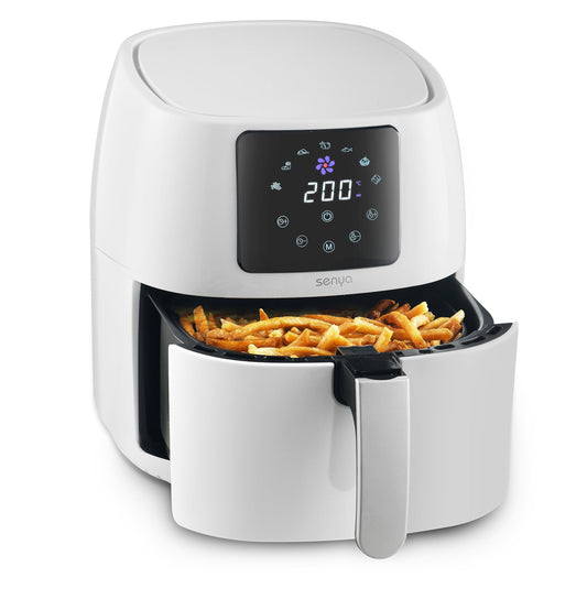 SENYA SYCK-AF002W karstā gaisa fritieris - daudzfunkcionāls, 4,5 l, 7 programmas, 1400 W, balta krāsa.